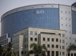 A logo of IL&FS (Infrastructure Leasing and Financial Services Ltd.) is seen on a building at its headquarters in Mumbai
