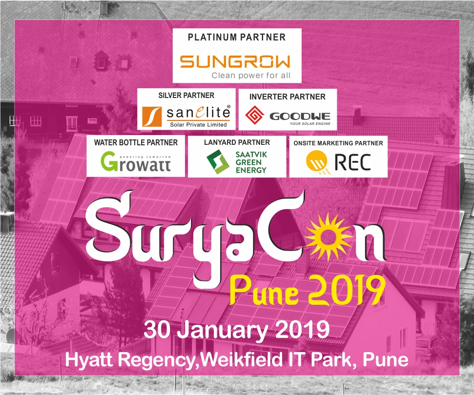 Pune EQ – Suryacon Conference on Jan 30, 2019 at Hyatt Regency, Weikfield  IT Park, Pune – The Leading Solar Magazine In India