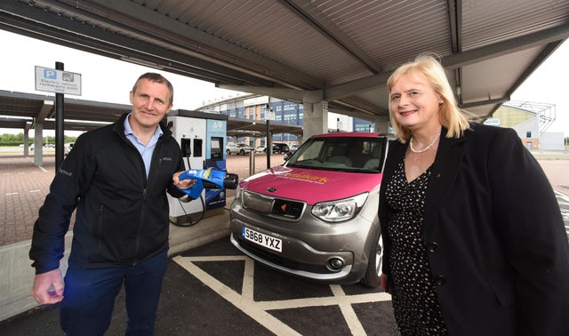 Scotland’s largest electric vehicle charging station officially opened in Falkirk