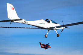 Parachutist makes world’s first jump from solar-powered plane