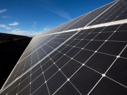 Photovoltaic cells are arranged on solar panels