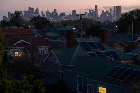 Solar panels on homes in Northcote, one of Melbourne’s inner suburbs