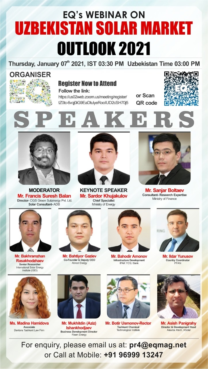 EQ Webinar on Uzbekistan Solar Market 2021 Outlook