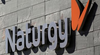 FILE PHOTO: The logo of Spanish energy company Naturgy at its headquarters in Madrid