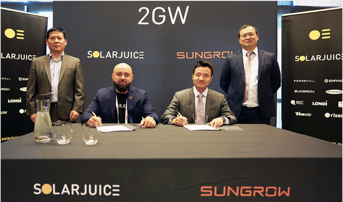 Sungrow Signs Australia’s Largest Distribution Agreement of 2 GW with Solar Juice – EQ Mag Pro