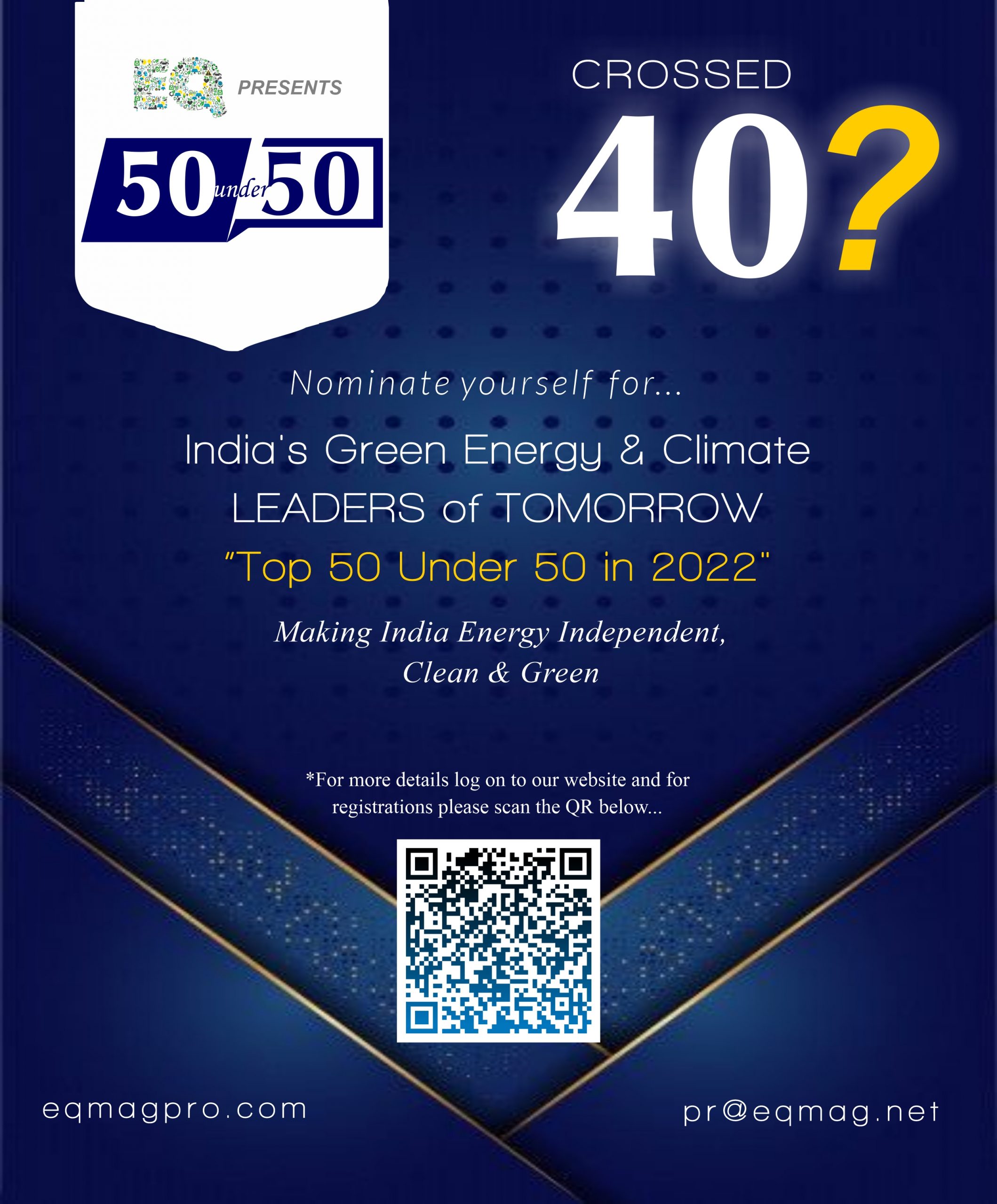 India’s Green Energy & Climate Leaders of Tomorrow – Top 50 Under 50 in 2022 – Making India Energy Independent, Clean & Green