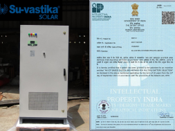 Start-up Su-vastika Solar received a Patent for its IoT Based System from the Government of India