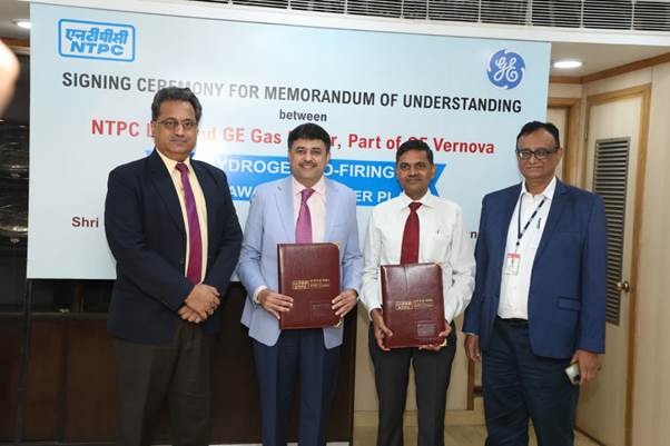 NTPC and GE Gas Power Sign MoU for demonstrating Hydrogen co-firing in Gas Turbines to Further Decarbonize Power Generation – EQ Mag Pro