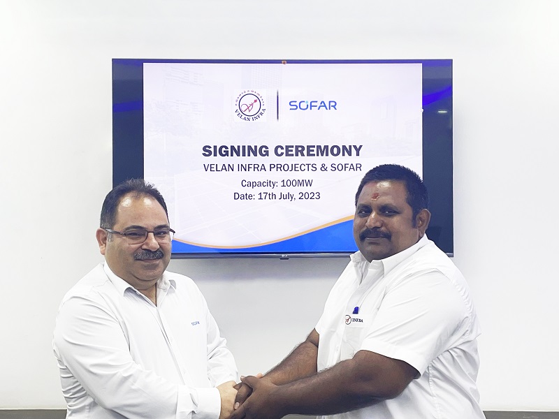 SOFAR Signs a 100 MW Supply Contract of Utility Projects with VelanInfra in India – EQ Mag