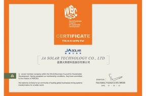 JA Solar’s sustainable targets, practices and achievements