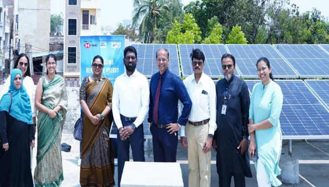 Rooftop solar systems at 30 govt schools inaugurated in Hyderabad  – EQ