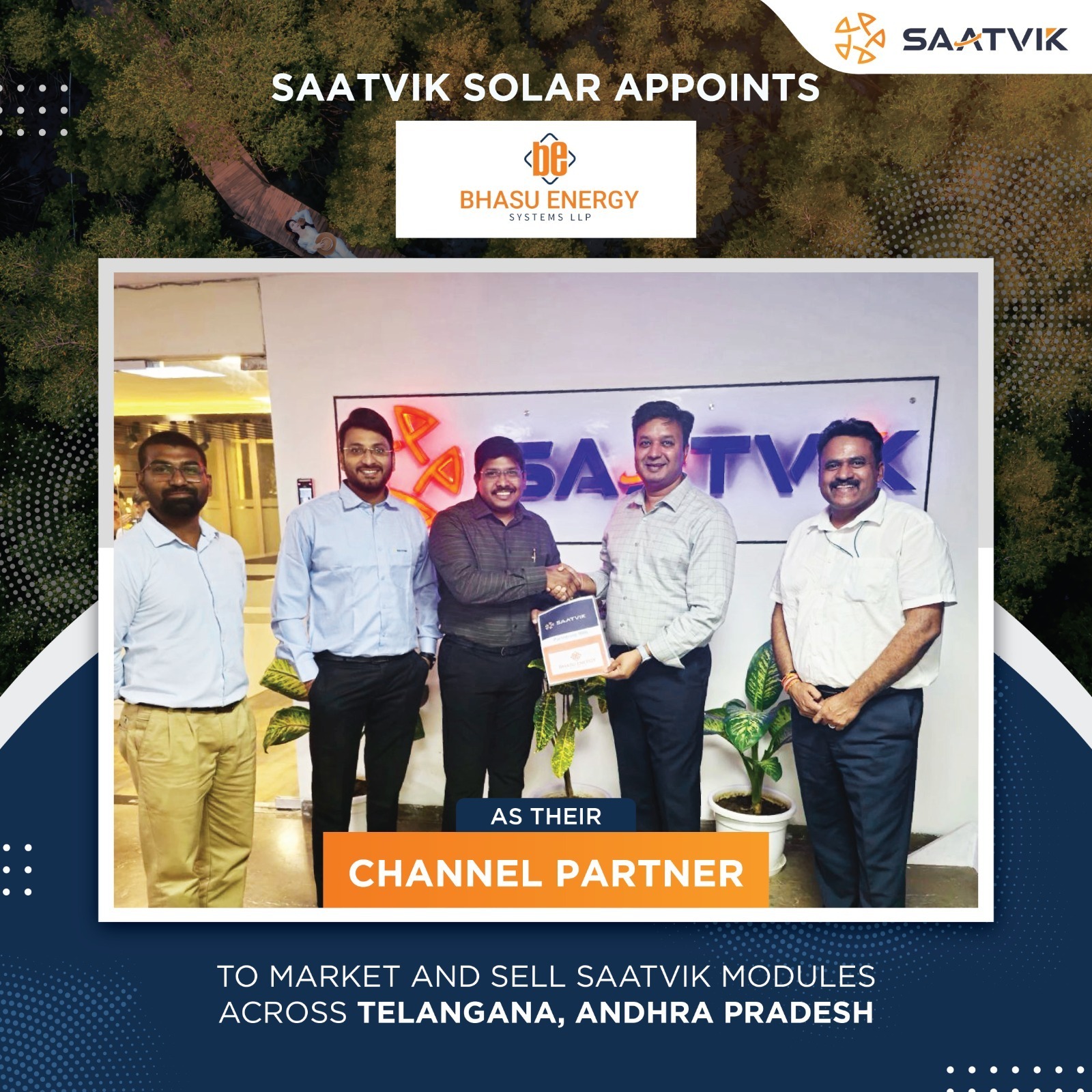 Saatvik Solar Partner’s With Bhasu Energy System LLP to Propel Solar PV Adoption in Telangana & Andhra Pradesh – EQ