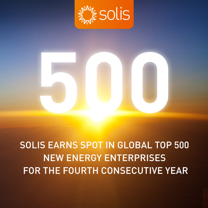 Solis Ranks in 2024 Global Top 500 New Energy Enterprises for Fourth Consecutive Year, Surpasses 100 GW in Shipments – EQ