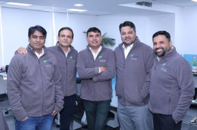 L-R – Anand Pathak, Founder & CEO, Vikas Kalra, Co- Founder & Chief Business Officer, Manoj Sharma, Co- Founder, Sunil Bansal, Co-Founder and COO, and Akshay Tandon, Co-Founder & CTO